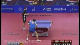 Timo Boll vs Ma Lin at 2009 Qatar Open Final [7th Set] Part 1/2