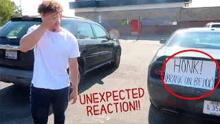 HONK PRANK ON BOYFRIEND (UNEXPECTED REACTION!!) | Montana & Ryan