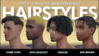 Creating Hairstyles for 3D Characters in Blender (Part 2 - Character Animation Series)