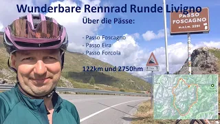 Wunderbare Rennrad Runde Livigno mit den Pässen ( Foscagno, Eira und Forcola)