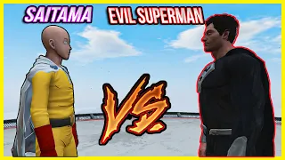 GTA 5 -Saitama (One Punch Man) vs Evil Superman SUPERHERO BATTLE