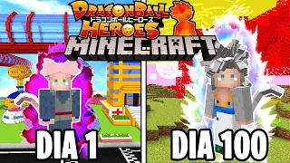 SOBREVIVÍ 100 Días en DRAGON BALL HEROES en Minecraft! Esto es lo que sucedió...