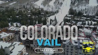 Vail Colorado Winter Aerial Views in 4K