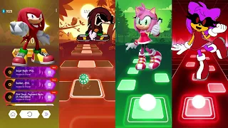 Knuckles vs Knuckles Exe vs Amy vs Amy Exe Tiles Hop EDM RUSH!