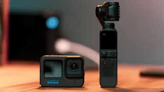 GOPRO HERO 10 vs DJI POCKET 2 Low Light BATTLE!