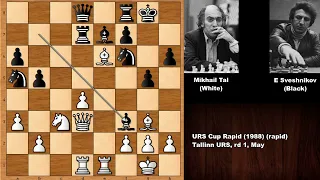 Mikhail Tal vs Evgeny Sveshnikov - Tallinn (1988)