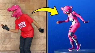 FORTNITE SEASON 5 ALL EMOTES AND DANCES IN REAL LIFE CHALLENGE (ORIGNINAL REFERENCES)