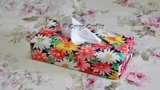 #49 - DIY Wendehülle für Tücherbox, Kosmetiktücherbox - Hülle, reversible Cover tissue box sewing