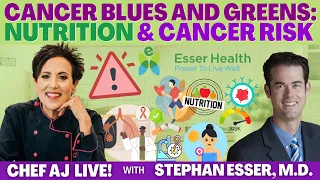 Cancer Blues and Greens: Nutrition & Cancer Risk | CHEF AJ LIVE! with Stephan Esser, M.D.