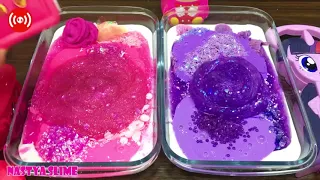 PINK vs PURPLE! Mixing Random into GLOSSY Slime ! Satisfying Slime Video #335