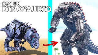 LA HISTORIA DEL PEQUEÑO DINOSAURIO GIGANOTOSAURUS MECHA GODZILLA! Kaiju Robot! ARK Soy un Dinosaurio