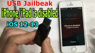 How to create USB Jailbreak iPhone iPad disabled iOS 12 - 13