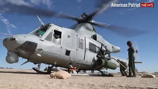 Scary! US Marines GAU 21 Machine Gun & M134 Minigun In Action