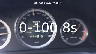 Mercedes C220 cdi vs Audi A4 B8 2.0 tdi - 0-100 acceleration test