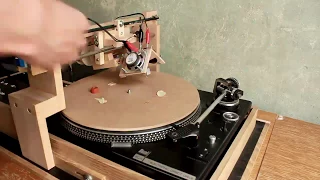 cutting music records with a self-build record lathe