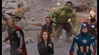 Avengers vs Chitauri Army   Hulk Punches Thor   Final Battle Scene