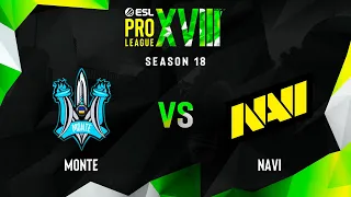 Monte vs NaVi | Map 1 Anubis | ESL Pro League Season 18