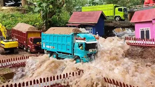 PART#2!!! || PROYEK BENDUNGAN JEBOOL‼️🔥 RC DAM TRUK HINO TERSERET ARUS SUNGAI versi miniatur truk rc