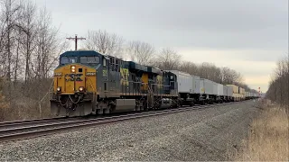 CSX Q001 'High Priority/Hot UPS Train' flies through Jordan, NY (3/16/21)  [4K60]