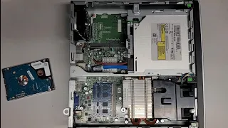 HP COMPAQ 8200 Elite Ultra Slim Ultra-Slim Desktop Disassembly RAM SSD Hard Drive Upgrade Repair