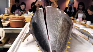 ［4K］80kg Giant Tuna filleting Cutting Show / Sashimi & Sushi_Korean Sea Food