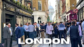 London England City of London walking Tour on a Busy Afternoon 4K