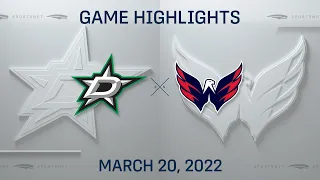 NHL Highlights | Stars vs. Capitals - Mar 20, 2022