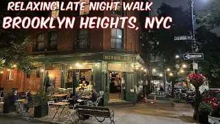 Relaxing late night walk through Brooklyn Heights, NYC!