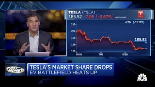 Tesla Market Share Drops as Competition in the EV Market Heats Up | Dan Nathan on CNBC's Fast Money