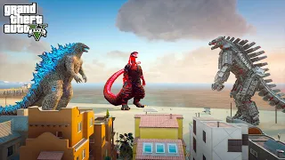 Godzilla Team up with Shin Godzilla vs Mechagodzilla - GTA V Mods