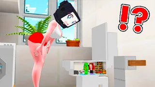 JJ Pranked TV GIRL BATHROOM HOUSE! SHE CATCH MIKEY in VILLAGE! Mikey SAVE THEM in Minecraft - Maizen