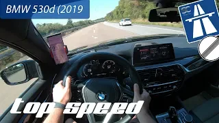 BMW 530d (2019) on German Autobahn - POV Top Speed Drive