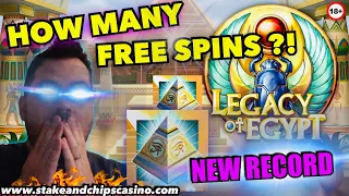 LEGACY OF EGYPT SLOT - ( WORLD RECORD SPINS ) ? 🚨 CASINO BONUS WIN !!