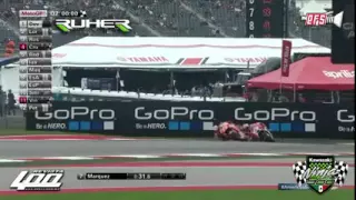 Marc Márquez switching out bikes mid race.