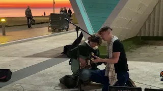 One of the best busking ever! Ren & Liv Sangster playing on Brighton Beach! The Big Push. 24