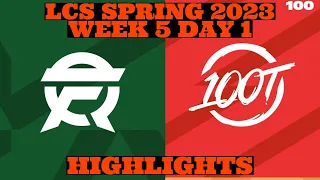 FLY VS 100T | LCS Highlights Week 5 Day 1 | LCS Spring 2023 | Highlights by Pro Esports Highlights