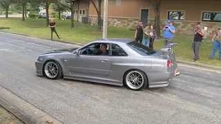 LOUD Skyline R34 Hitting the 2-Step! *Everyone Goes Crazy!*