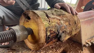 The Carpenter's Top Skills On The Wood Lathe//He Used Everything He Had