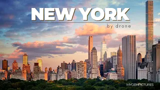 NEW YORK BY DRONE | 4K | Beautiful sunrises, autumn colors & night views