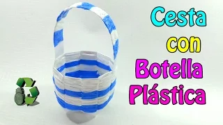 Cesta con botella de plástico (Reciclaje) Ecobrisa