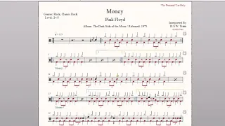 Drum Score - Pink Floyd - Money (Sample)