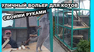 УЛИЧНЫЙ ВОЛЬЕР ДЛЯ КОТОВ СВОИМИ РУКАМИ  😺😼🐾