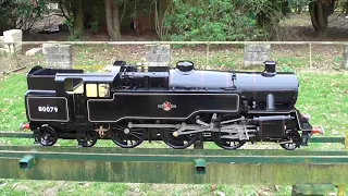 Kingscale 5" gauge Class 4 loco's first run at Whissendine