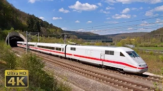 From 200 to 300km/h ICE 1, ICE T, ICE 3 and ICE 4 German fast trains - SFS Ingolstadt-Nürnberg [4K]