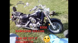 $300 KAWASAKI VULCAN 1500 CLASSIC WONT MOVE... CAN WE GET IT ROLLING?!?!