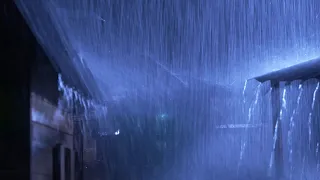 Rain on Roof - Fall Asleep Quickly with a Sudden Thunderstorm & Heavy Rain Sounds
