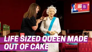 Life sized Queen made out of cake