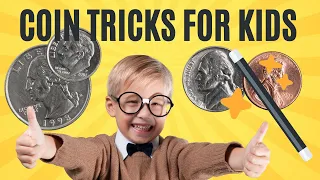 COIN MAGIC TRICKS FOR KIDS! 5 Easy Coin Tricks- #easymagictricks #kidmagictricks #kidcointricks