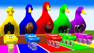 5 Giant Duck, Monkey, Piglet, chicken, bear, dog, cow, lion, Sheep Transfiguration funny animal 2023