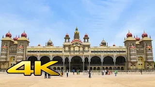 Beautiful Mysore palace in mysore city ,karnataka ,india in 4k ultrahd 2019